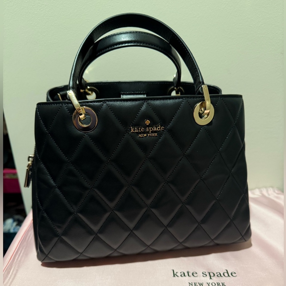 Kate Spade Black Quilted Satchel